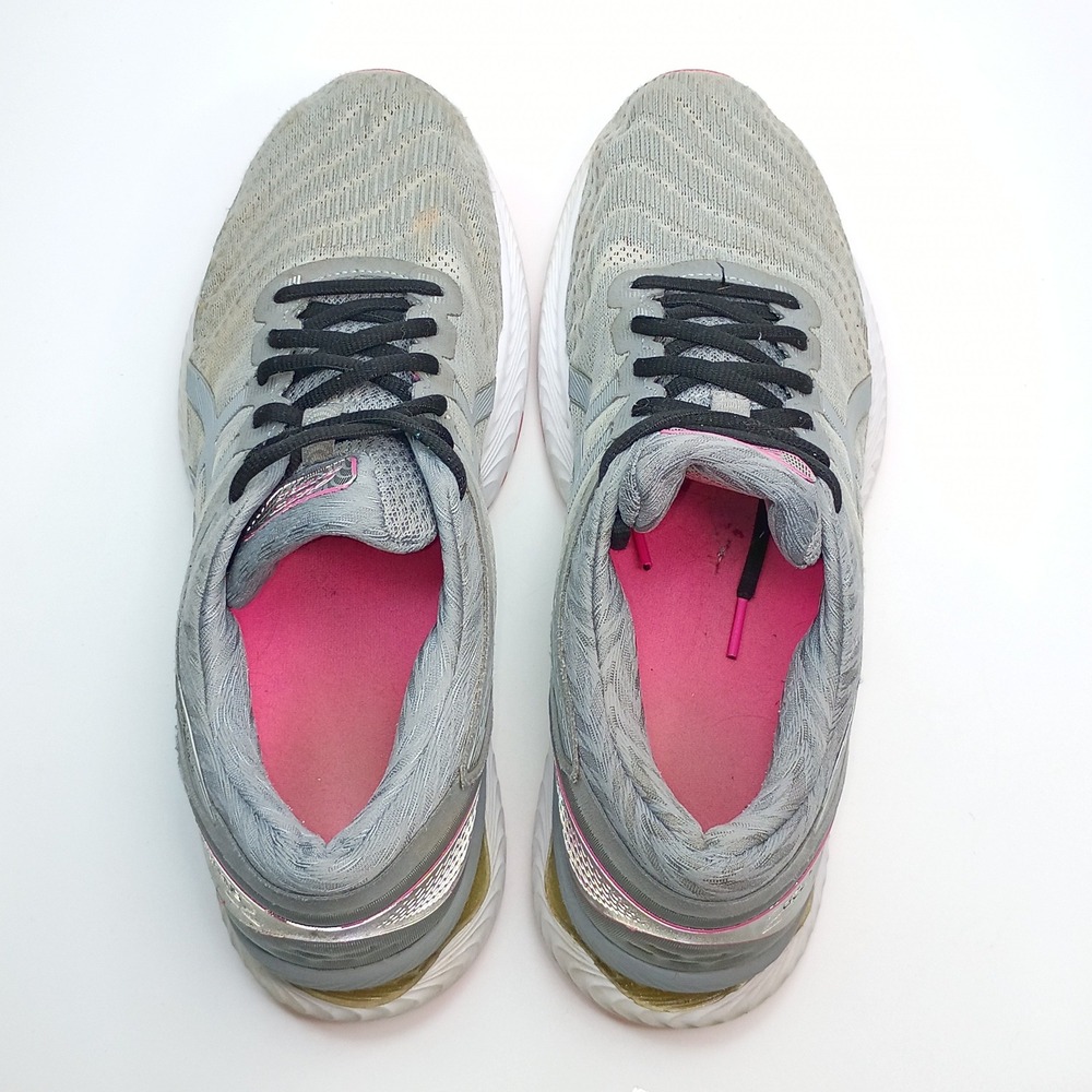 Asics Gel Nimbus 22 Womens Running Shoes Grey Pink 1012A585 Size 11 - Picture 7 of 9